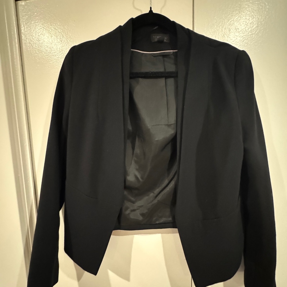 Topshop Women's Black Blazer Jacket